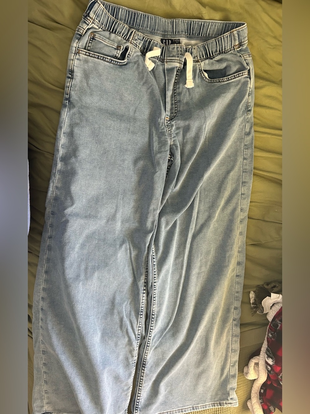 GAP Light Blue Elastic Waist Denim pants